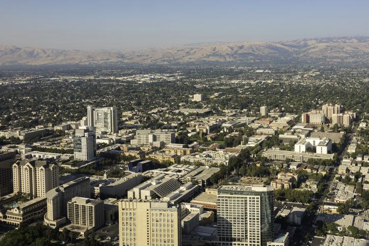 An aerial view image of San Jose, CA